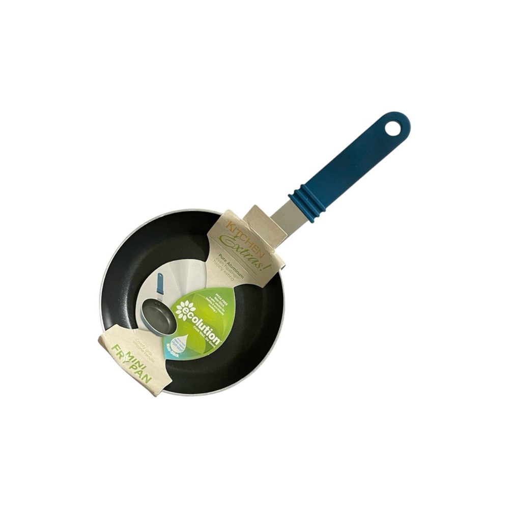 Ecolution Black Mini Fry Pan with Blue Handle